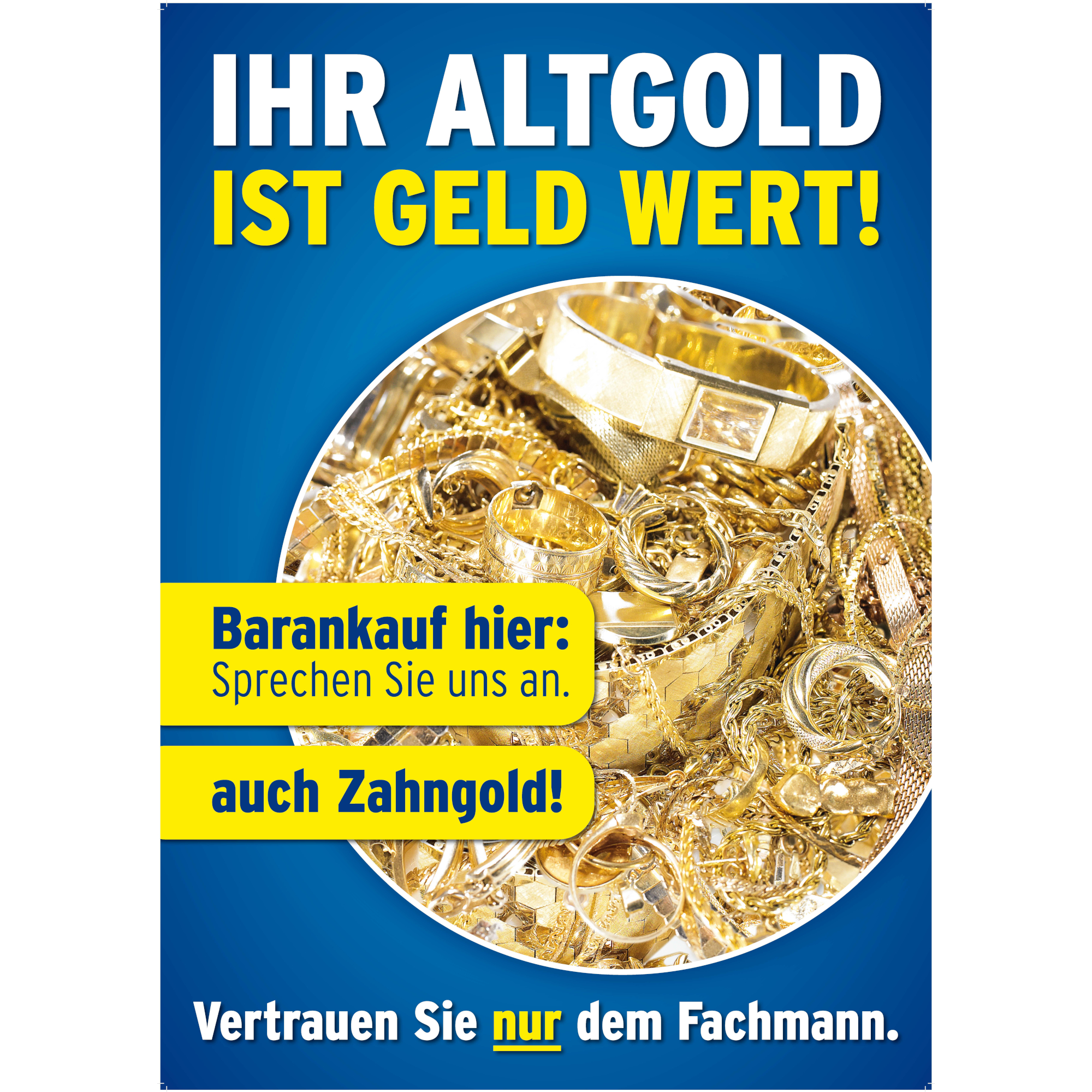 Ein Werbeplakat mit dem Text 