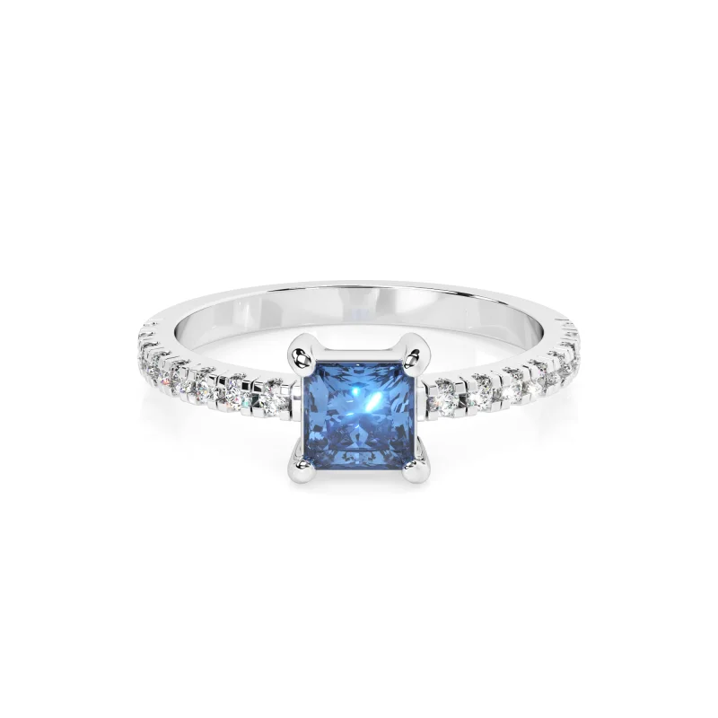 Traumwerk Blauer Zirkonia Silber, Zirkonia